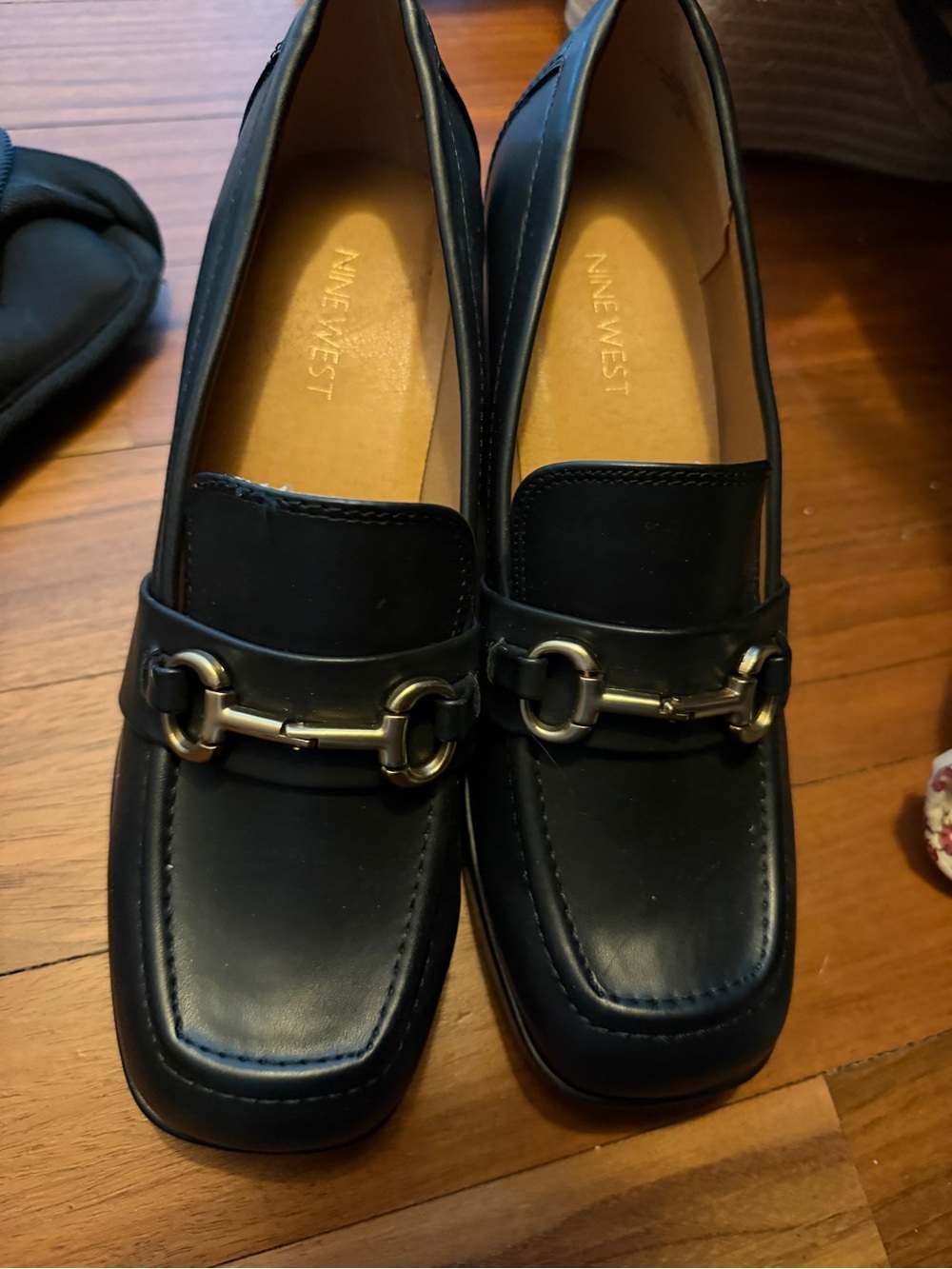 Nine West  Black Block Heel Ankle Boots